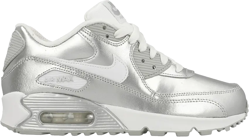  Nike Air Max 90 GS &#039;Metallic Silver&#039;