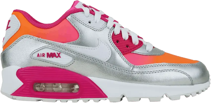  Nike Air Max 90 Premium Leather GS &#039;Bright Citrus Pink Glow&#039;