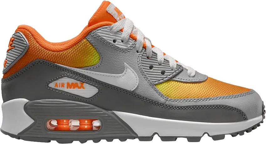  Nike Air Max 90 Premium Mesh GS &#039;Orange Grey&#039;
