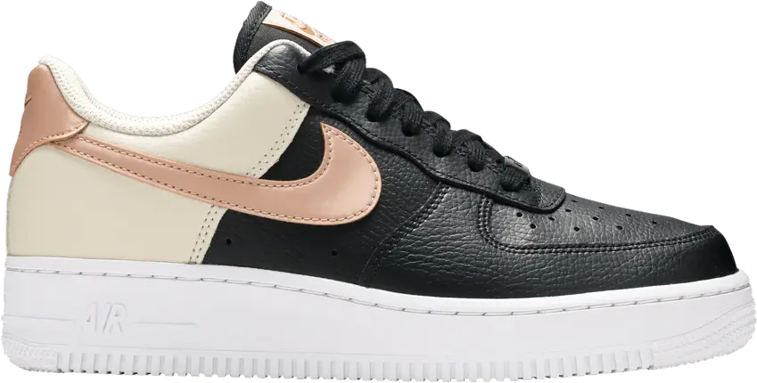  Nike Air Force 1 Low 07 Black Metallic Red Bronze (Women&#039;s)