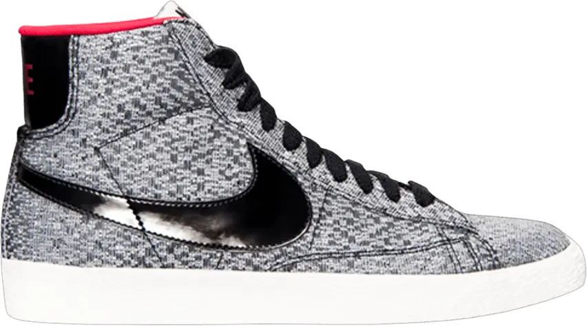  Nike Wmns Blazer Mid TXT &#039;Grey Red&#039;