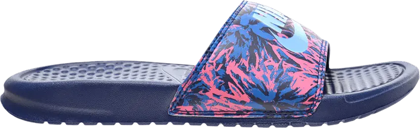  Nike Wmns Benassi JDI Print Slide &#039;Floral - Coastal Blue&#039;