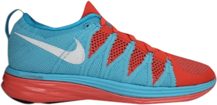  Nike Wmns Flyknit Lunar2 &#039;Bright Crimson Polarized Blue&#039;