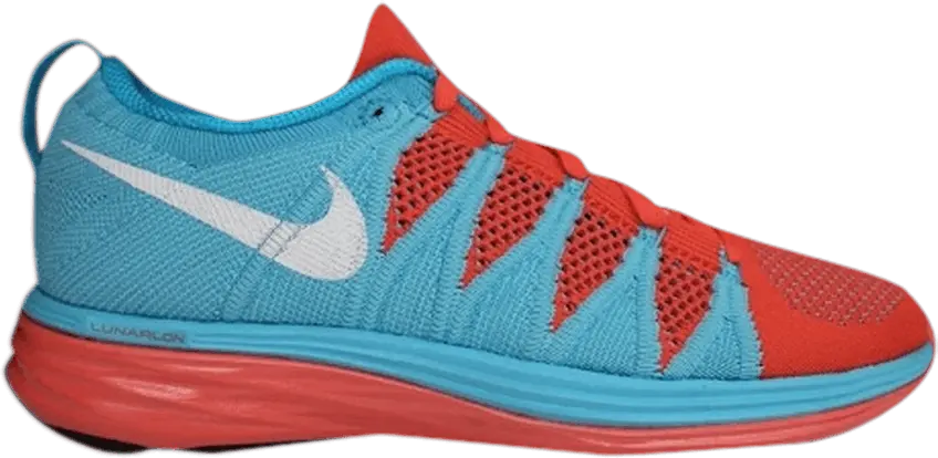 Nike Wmns Flyknit Lunar2 &#039;Bright Crimson Polarized Blue&#039;