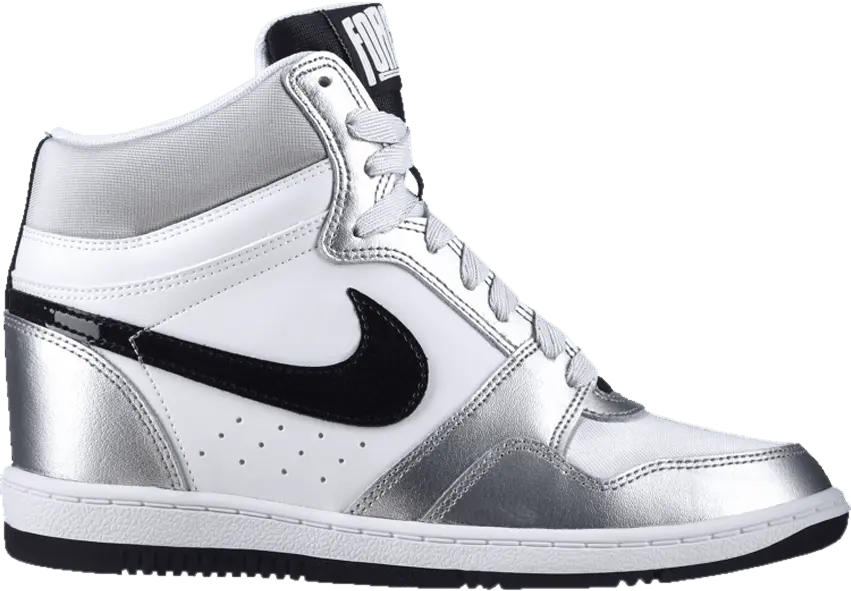  Nike Wmns Force Sky High &#039;White Metallic Silver&#039;