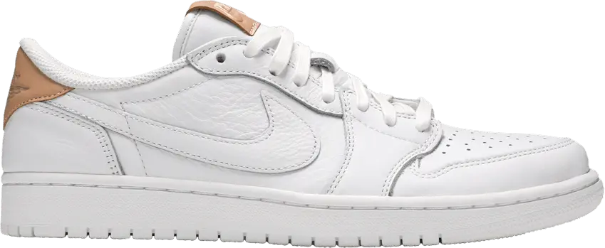  Jordan 1 Retro Low OG White Vachetta