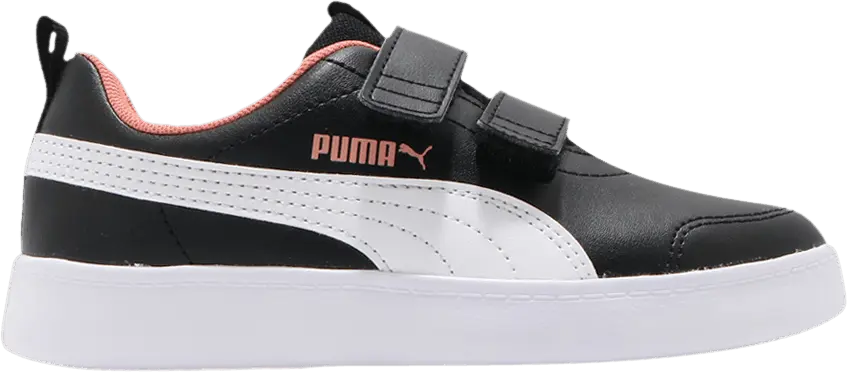  Puma Courtflex v2 V PS &#039;Black White&#039;