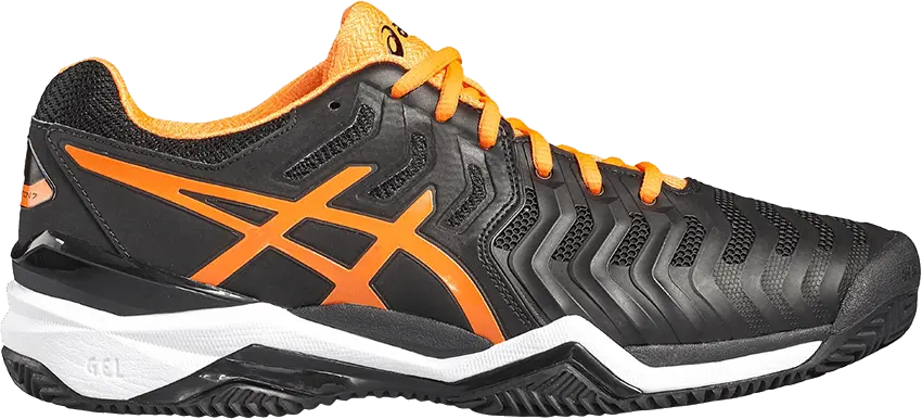  Asics Gel Resolution 7 Clay &#039;Black Orange White&#039;