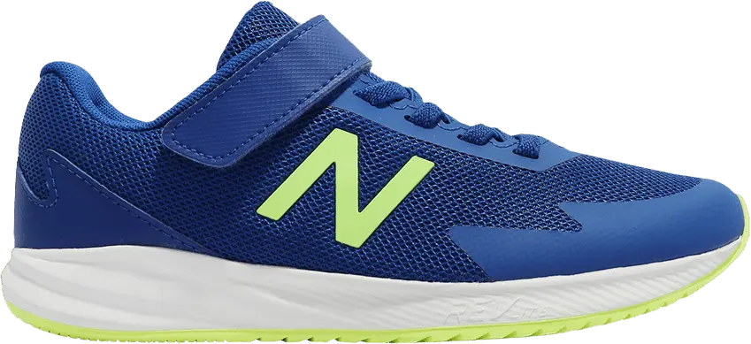 New Balance 611 Bungee Lace Little Kid Wide &#039;Team Royal Lime Glow&#039;