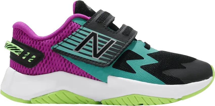 New Balance Rave Run Little Kid Wide &#039;Poisonberry Lime Glow&#039;