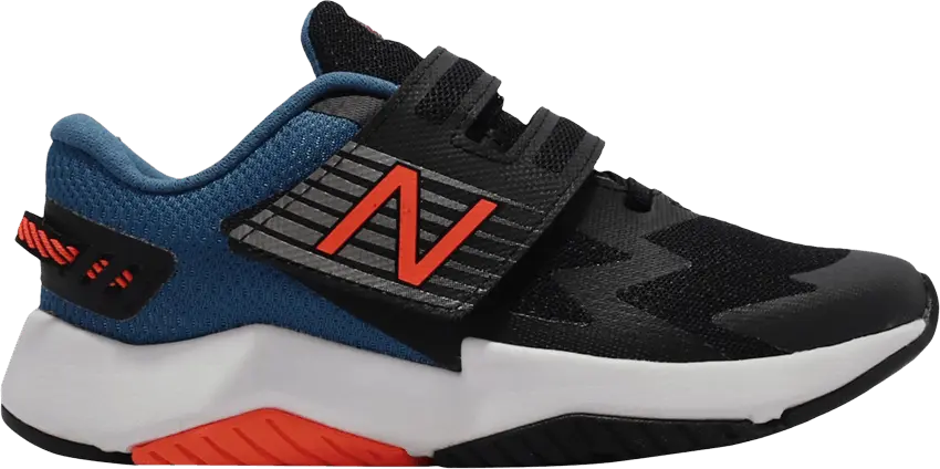 New Balance Rave Run Little Kid Wide &#039;Black Oxygen Blue Dynomite&#039;