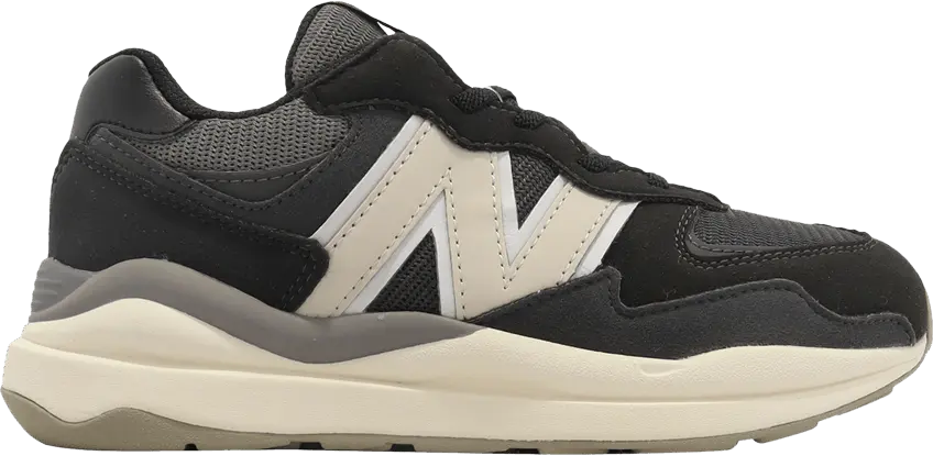  New Balance 57/40 Bungee Little Kid Wide &#039;Black Ivory&#039;