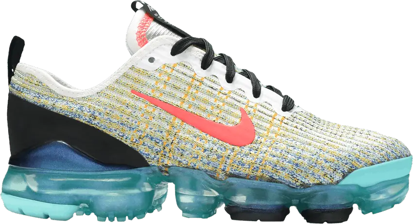  Nike Air VaporMax Flyknit 3 White Hyper Turquoise (GS)