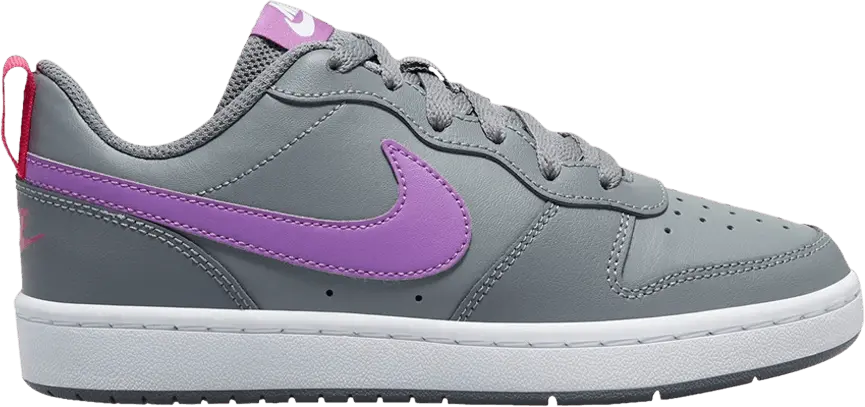  Nike Court Borough Low 2 Smoke Grey Purple Nebula (GS)