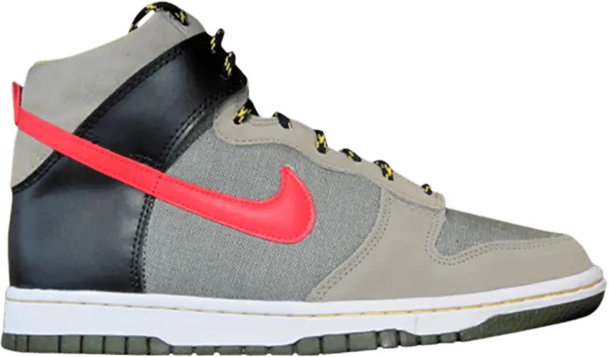  Nike Dunk High GS &#039;Cargo Khaki University Red&#039;