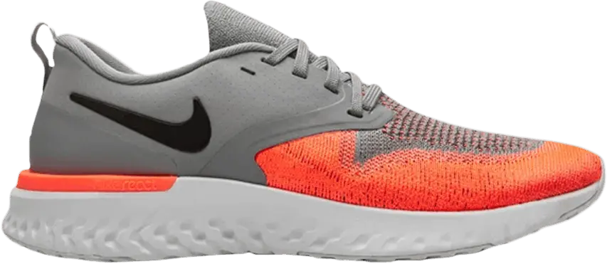  Nike Wmns Odyssey React Flyknit 2 &#039;Cool Grey Bright Mango&#039;