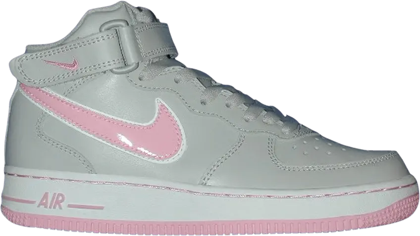  Nike Wmns Air Force 1 Mid &#039;Grey Real Pink&#039;