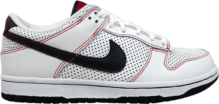  Nike Dunk Low White/Obsidian-Sport Red (W)