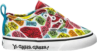  Vans Yo Gabba Gabba x Authentic Velcro Toddler &#039;Multi Face White&#039;