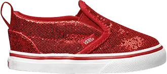  Vans Slip-on Toddler &#039;Glitter Red&#039;