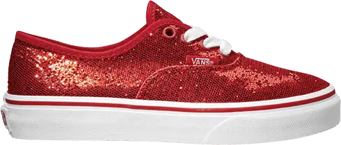  Vans Authentic Kids &#039;Glitter Red&#039;