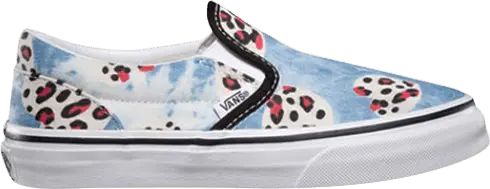  Vans Classic Slip-on Kids &#039;Leopard Heart Blue&#039;