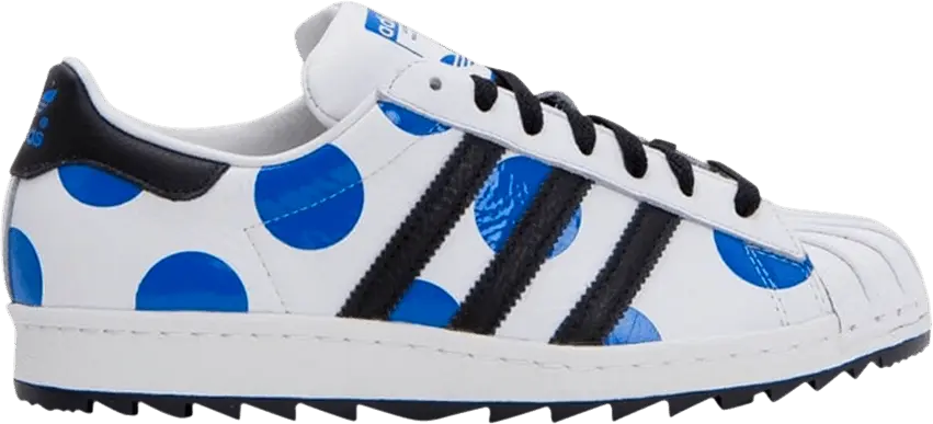  Adidas Jeremy Scott x Superstar 80s Ripple J &#039;Blue Polka Dots&#039;