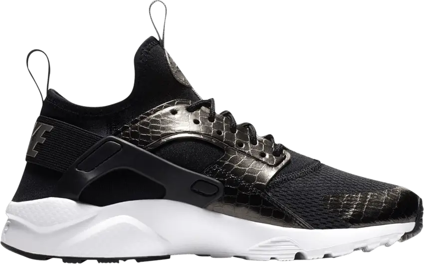  Nike Air Huarache Run Ultra GS &#039;Black Metallic Silver&#039;