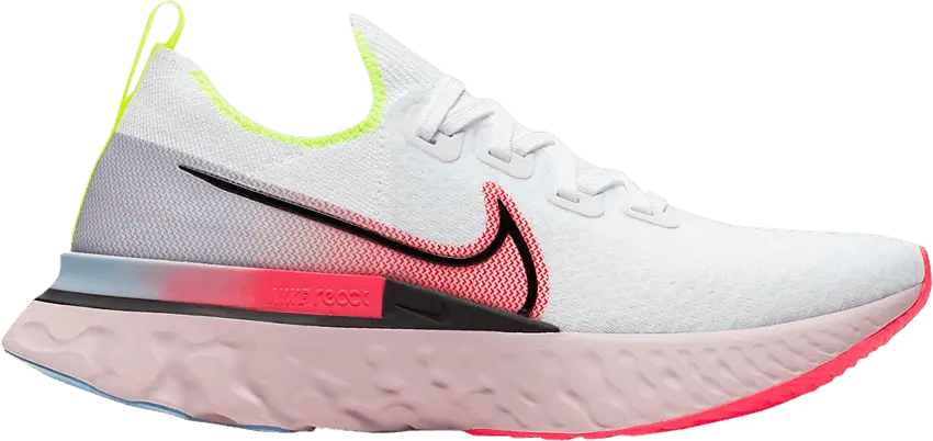  Nike React Infinity Run Flyknit White Laser Crimson (W)