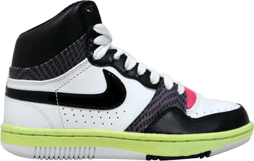  Nike Court Force Hi White/Black-Lime-Laser Pink