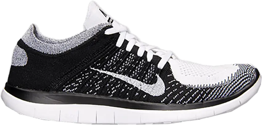  Nike Wmns Free Flyknit 4.0 &#039;White Black&#039;