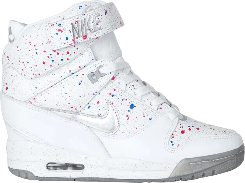  Nike Wmns Air Revolution Sky Hi FW QS &#039;White Paint Splatter&#039;