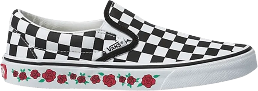  Vans Classic Slip-On &#039;Checkerboard Rose&#039; Custom