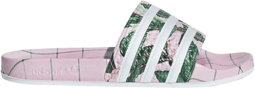  Adidas adidas Adilette Supplier Colour Footwear White--Wonder Pink (W)