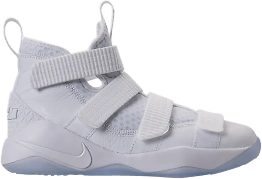  Nike LeBron Zoom Soldier 11 Triple White (GS)