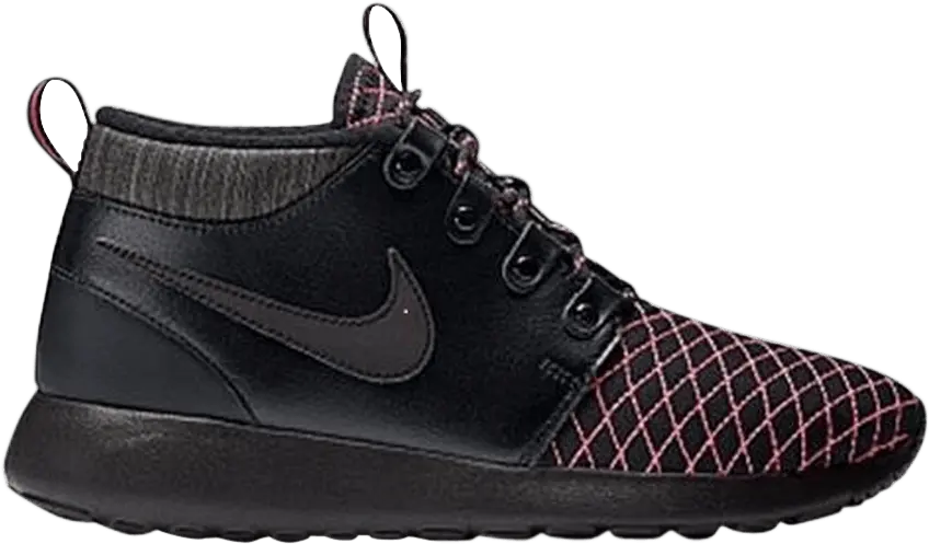  Nike Roshe One Mid GS &#039;Black Pink Pow&#039;