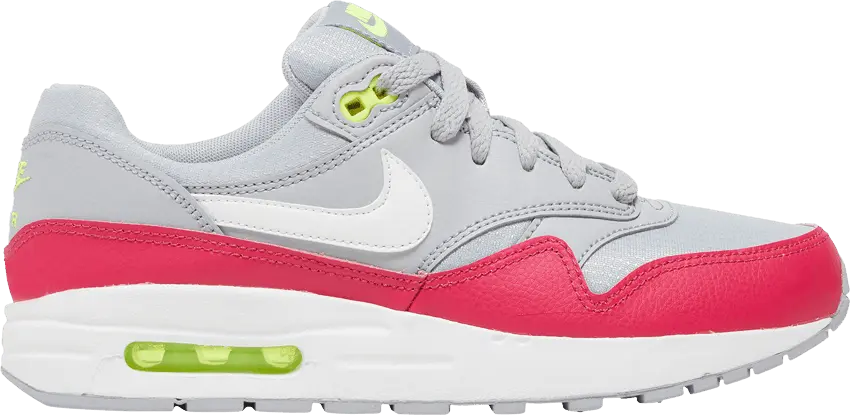  Nike Air Max 1 GS &#039;Wolf Grey Rush Pink&#039;