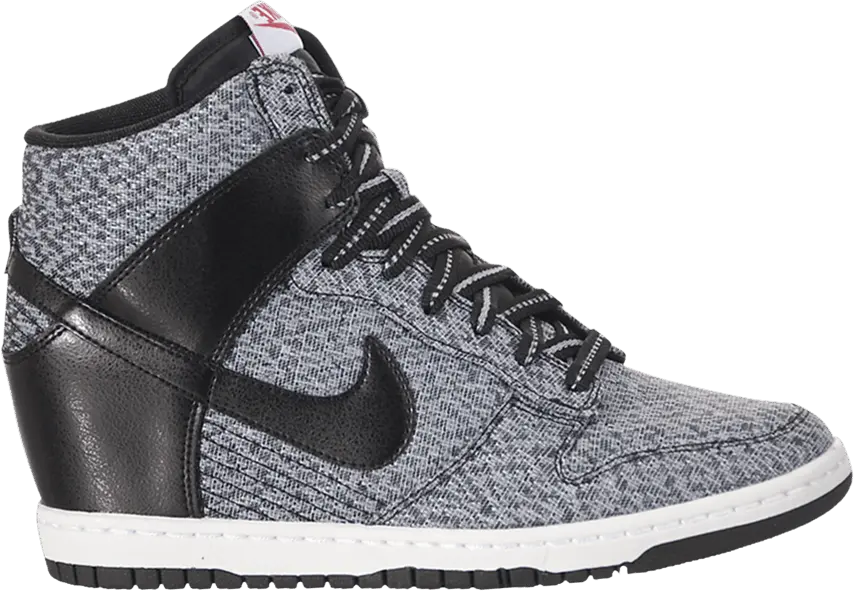  Nike Wmns Dunk Sky High TXT &#039;Black Wolf Grey&#039;