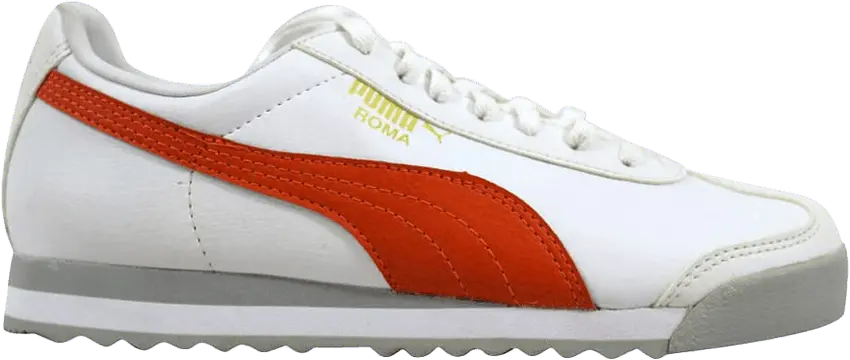  Puma Roma Basic Jr &#039;White Vermillion Orange&#039;