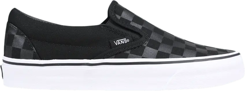  Vans Classic Slip-On Checkerboard Black Charcoal