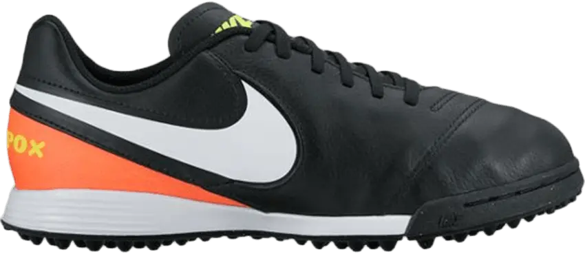  Nike Jr TiempoX Legend 4 TF GS &#039;Black Hyper Orange&#039;