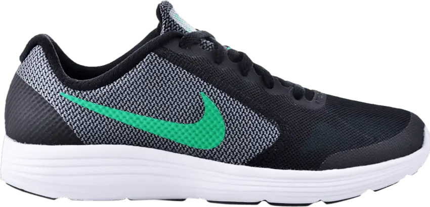  Nike Revolution 3 GS &#039;Black Stadium Green&#039;