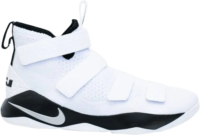  Nike LeBron Soldier 11 White Metallic Silver Black