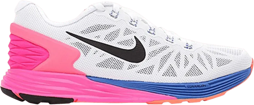  Nike Wmns LunarGlide 6 &#039;White Hyper Pink Cobalt&#039;