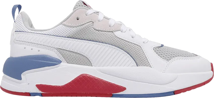  Puma X-Ray Big Kid &#039;White Poppy Red&#039;