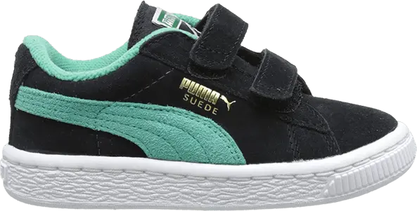  Puma Suede 2 Straps Infant &#039;Black Electric Green&#039;