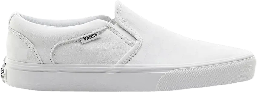  Vans Asher &#039;Checkerboard - White&#039;