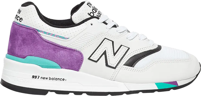  New Balance 997 White Purple Teal