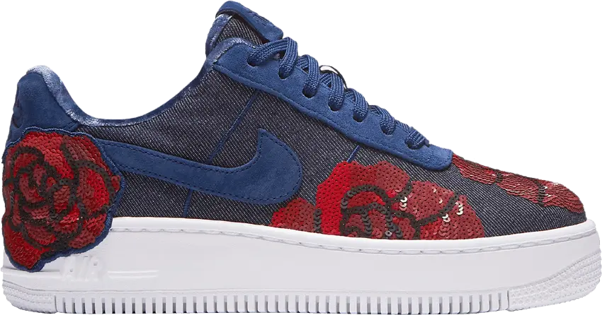  Nike Air Force 1 Upstep Low Denim Rose Blue (Women&#039;s)