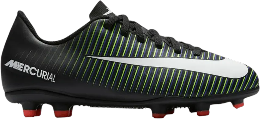  Nike Mercurial Vortex 3 FG GS &#039;Black Electric Green&#039;